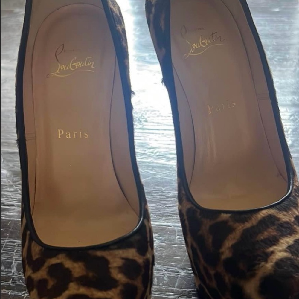 Christian Louboutin leopard heels